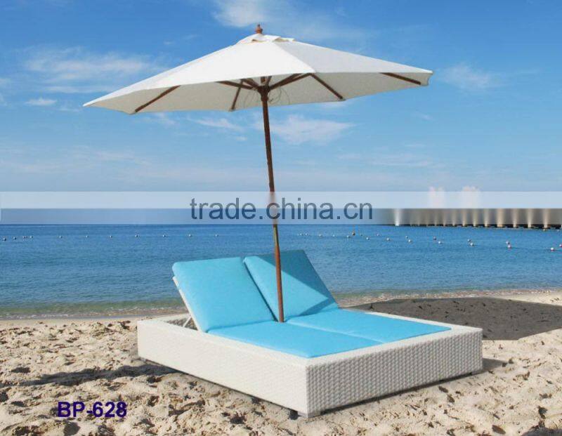 Luxury Rattan Double Bed Daybed with Canopy