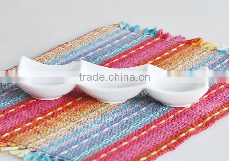 super white porcelain appetizer set