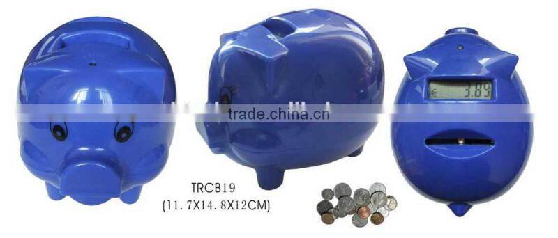 Best gift plastic piggy bank/money saving box/coin collector