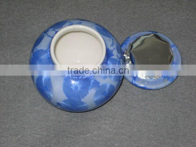 Chinese small glazed ceramic urns for ashes