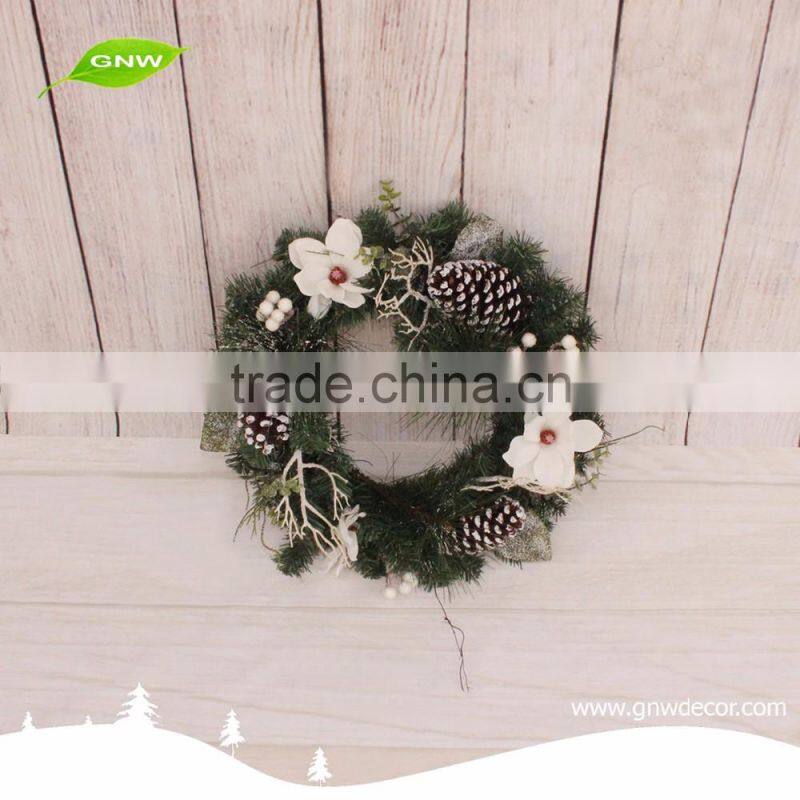 GNW CHWR-1605026 Best-selling Wholesale indoor christmas wreath with white flower