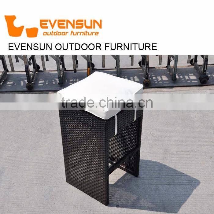 China EVENSUN manufacturer Outdoor furniture rattan wicker Garden bar stools