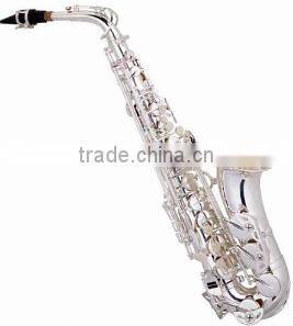 Gold lacquer Bb key bass saxophone