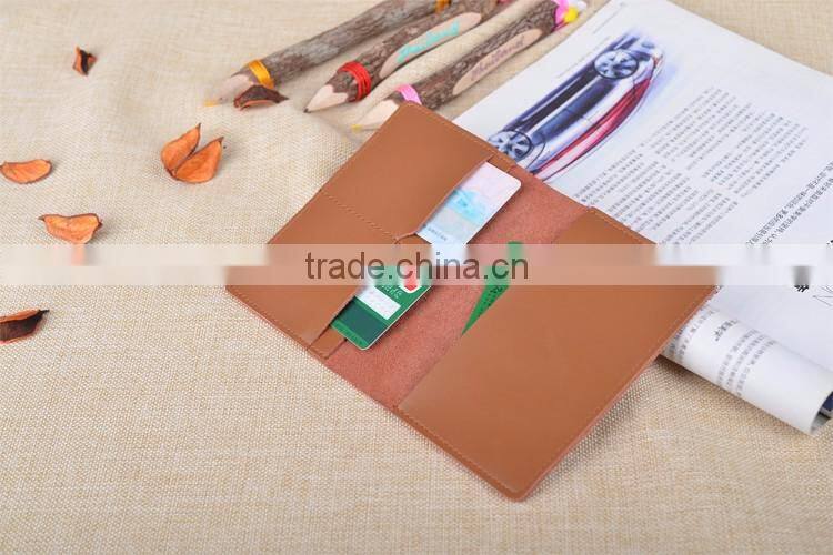 Customized Personalized Vegetable Tanned Leather travel leather passport holder