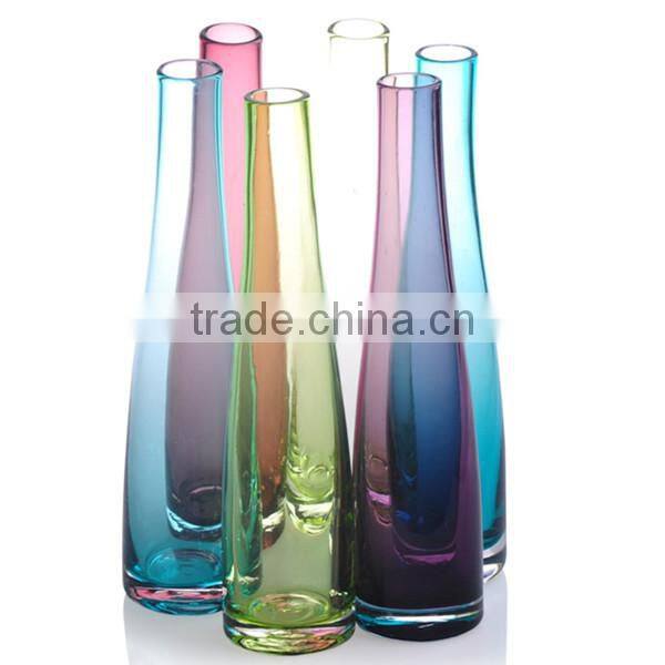Wholesale glass flower vase tall slim vase