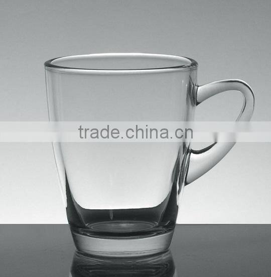 premium transparent drinking glass mug