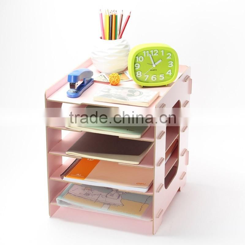 Cosmetics storage box wooden folder storage box /DIY storage rack/letter storage rack