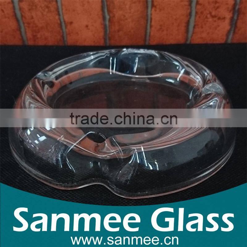 Personalized Round Clear Custom Glass Cigar Ashtrays