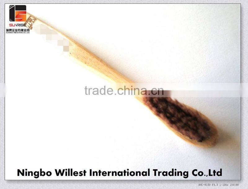 small bamboo toothbrush with soft bristle for children use