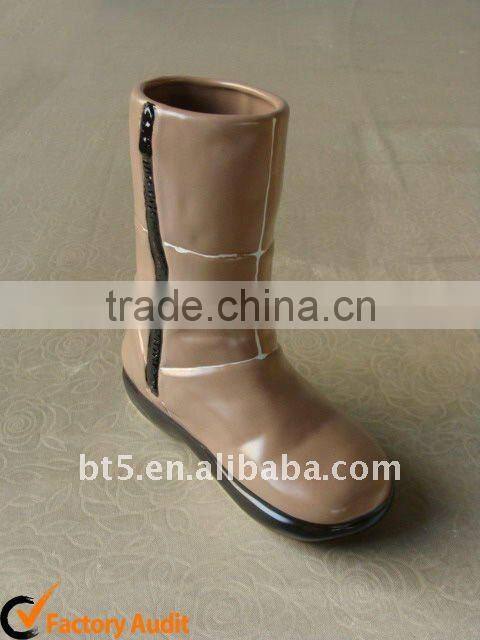 8 inch boots shape ceramic vase