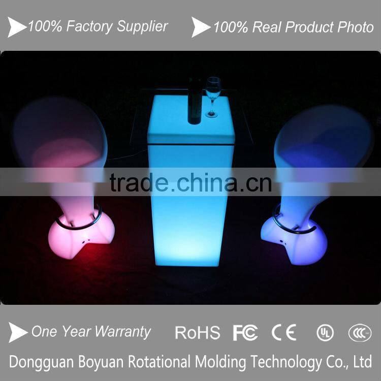 Hot sale modern 16 colors changeable waterproof led bar chair