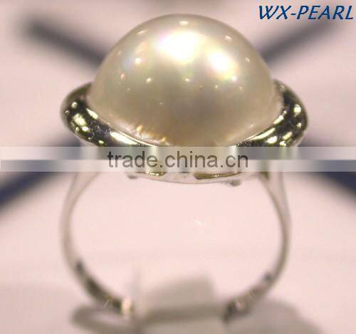 pearl gemstone fashion jewelry big pearl rings Tahitian Pearl Ring