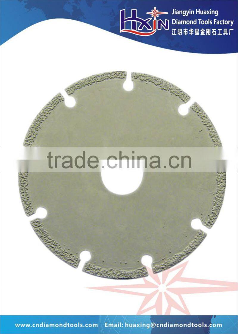 Vacuum Brazed diamond circular cutting disc for stone/Vacuum Brazed diamond saw blade for granite