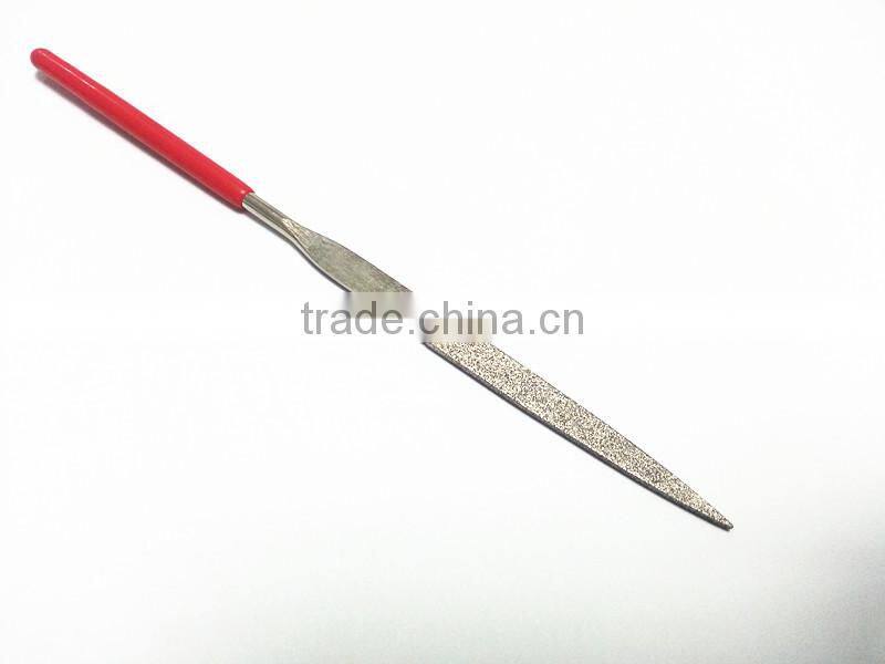 Electroplated diamond triangle round file