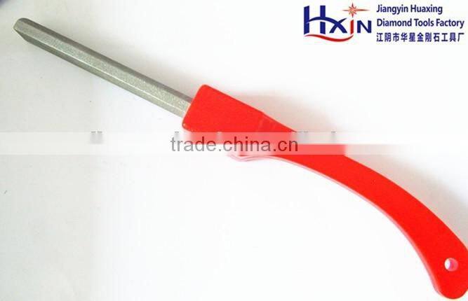 Diamond sharpener with special handle