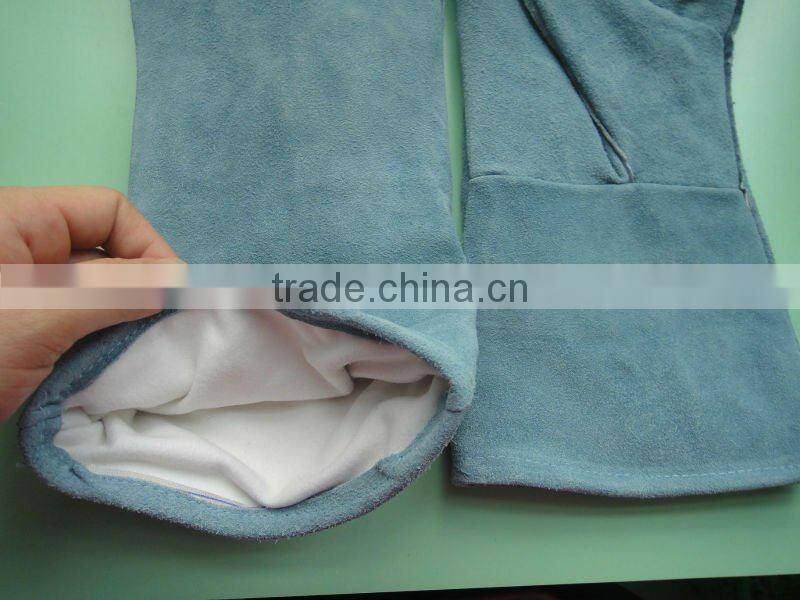 Light Blue Cow Split Leather Welding Glove ZMH02
