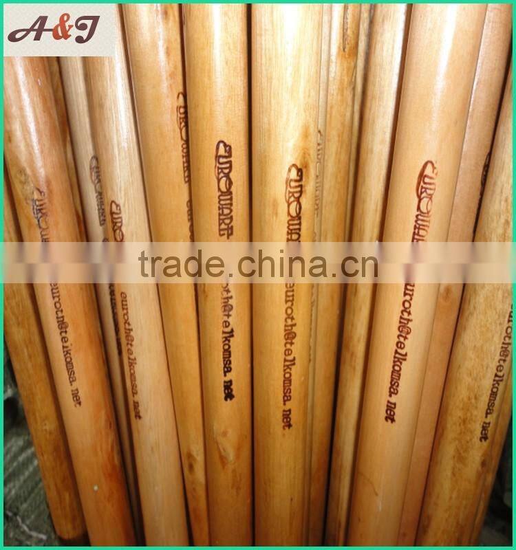 hot sell high quality Varnished Broom Stick printed with customer logo