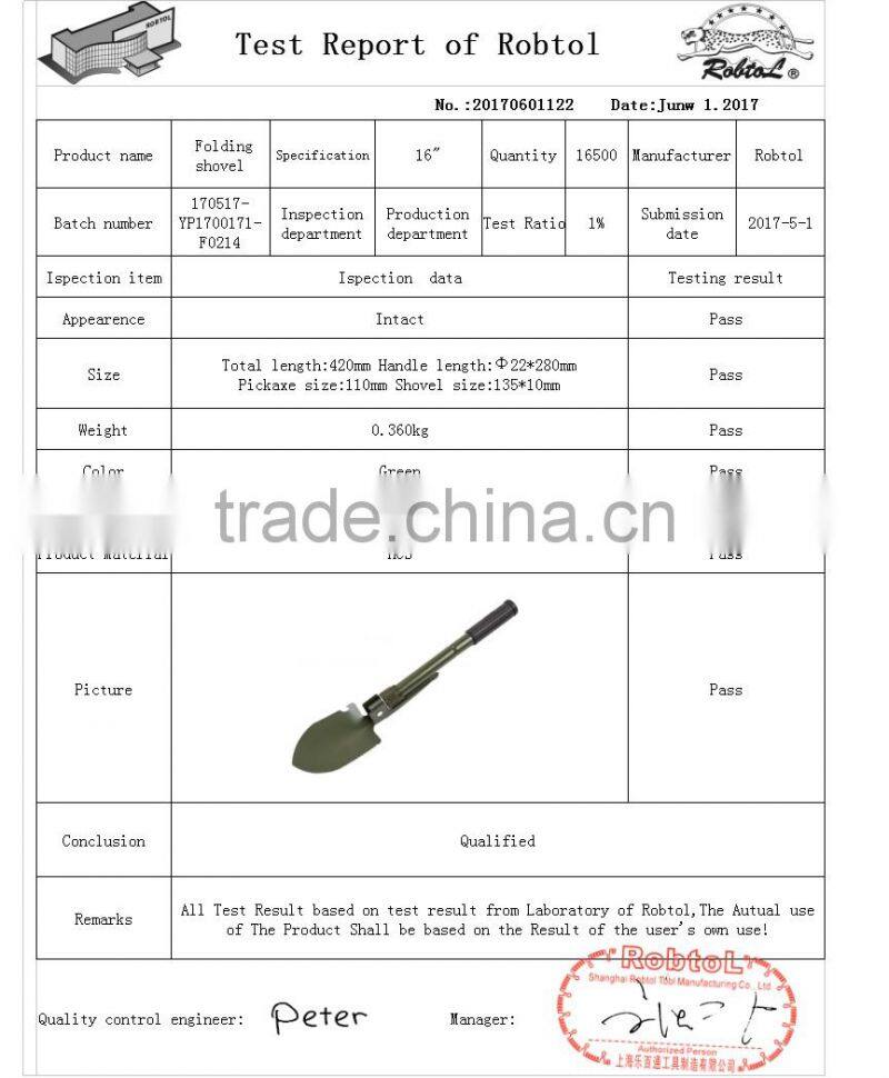 folding shovel spade military army multi function outdoor survival camping portable utility garden tool