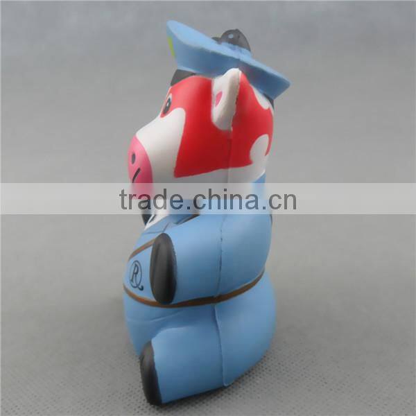 pu promotional cheap gifts cow shaped animal stress toy