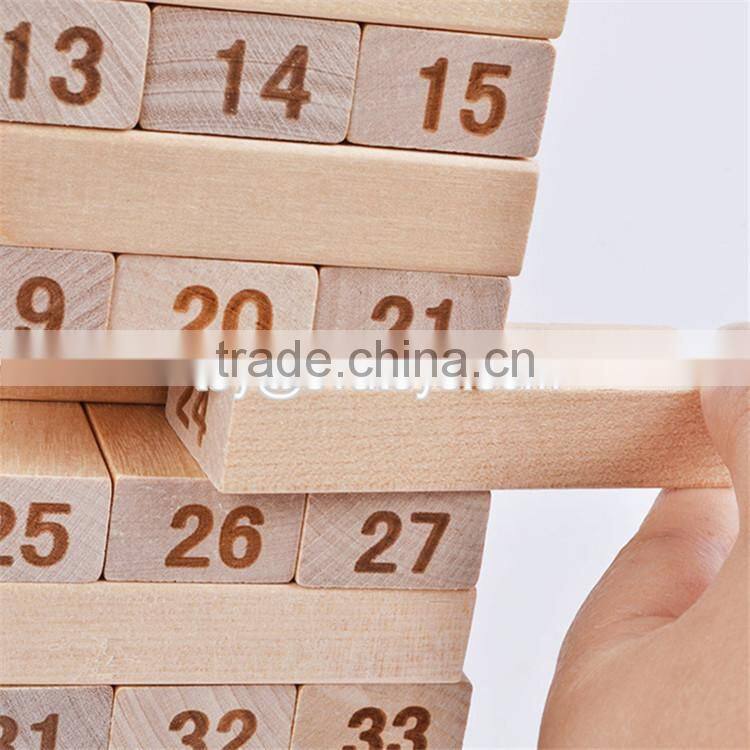 Best sale 51 pcs building toys wooden educational play blocks for toddlers W13D150