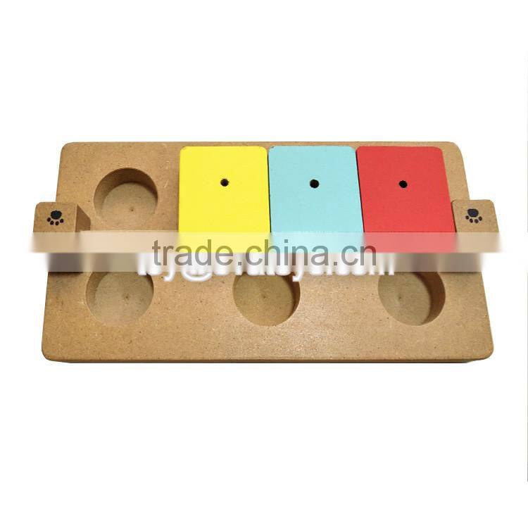 High quality safety double pet feeder wooden dog water bowl and food bowl W06F047