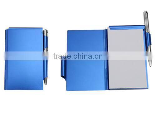 Hot sale Aluminum mini notebook with pen inside