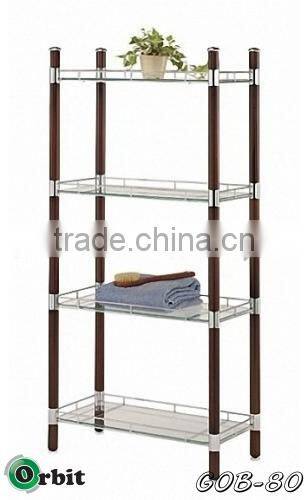 Kitchen stand kitchen shelf, magazine rack, easy move metal storage rack