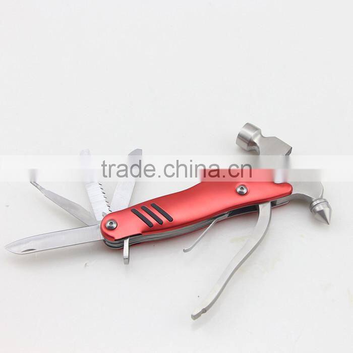 Red Multi-function Tool Hammer Drill Plier 7 in 1 Multi Hammer