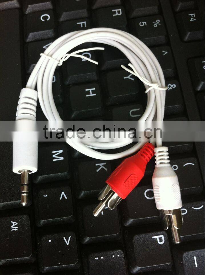2 Audio Cables for mobile phone ,PC, Mac or MP3