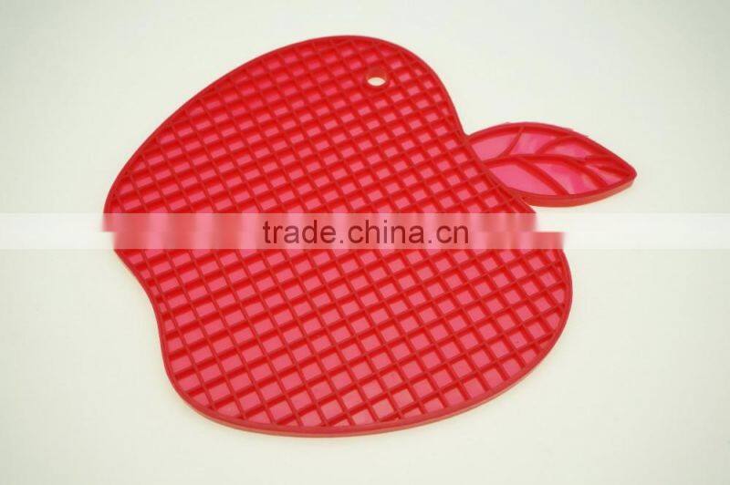 16113 apple shape heat insulation silicone pot holder