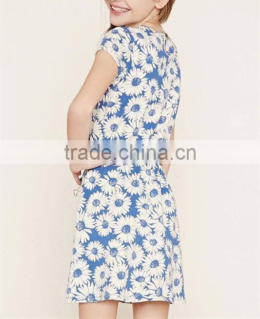 Dress for Girl 12 Years 2016 Custom Printed Knit Dress HSD3751