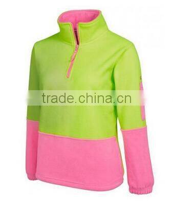 100% POLYESTER 280GSM SAFETY PULLOVER Hi VIS POLAR FLEECE JACKET