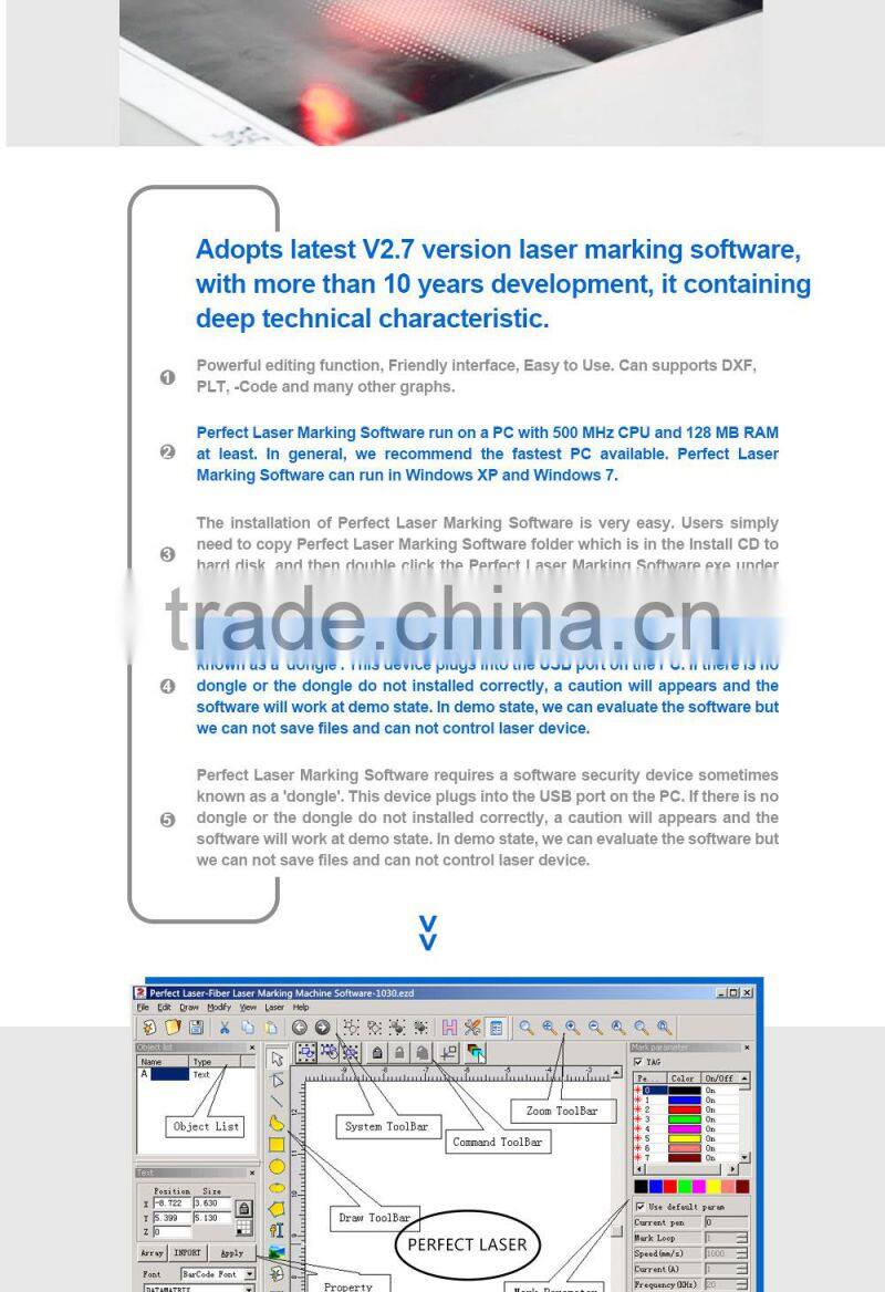 Metal material marking name plate laser mark system
