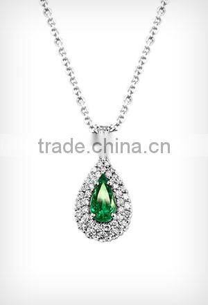 COOL! fine cut emerald/peridot drop crystal jewelry for women/bridal
