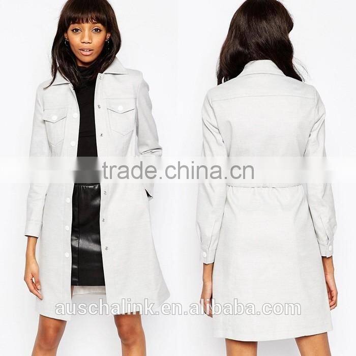 best selling women tied waist belt slim fit winter coat low price