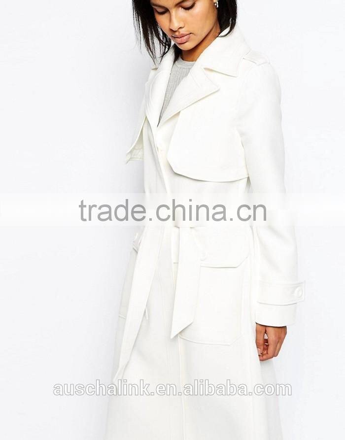 trendy russian style women white elegant winter coat