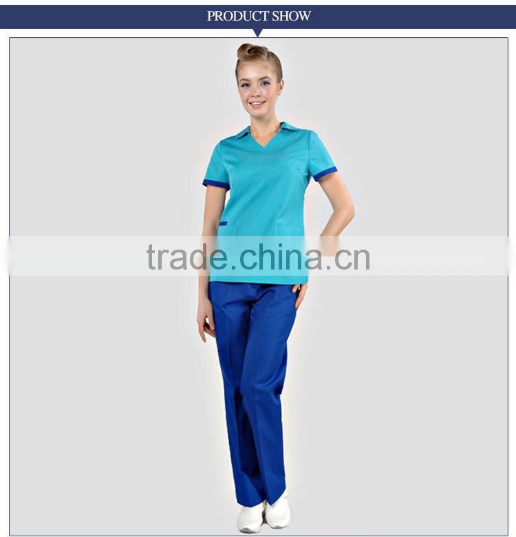 New Design Light Blue Hospital Nurse Uniform