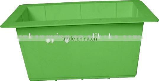 Plastic rectangular flowerpot