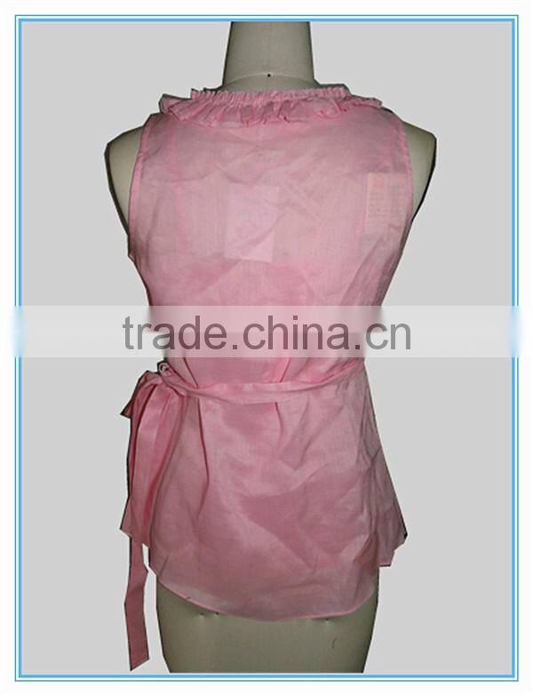 Fashion And Stylish Ramie Blouses New Models With Pink Color
