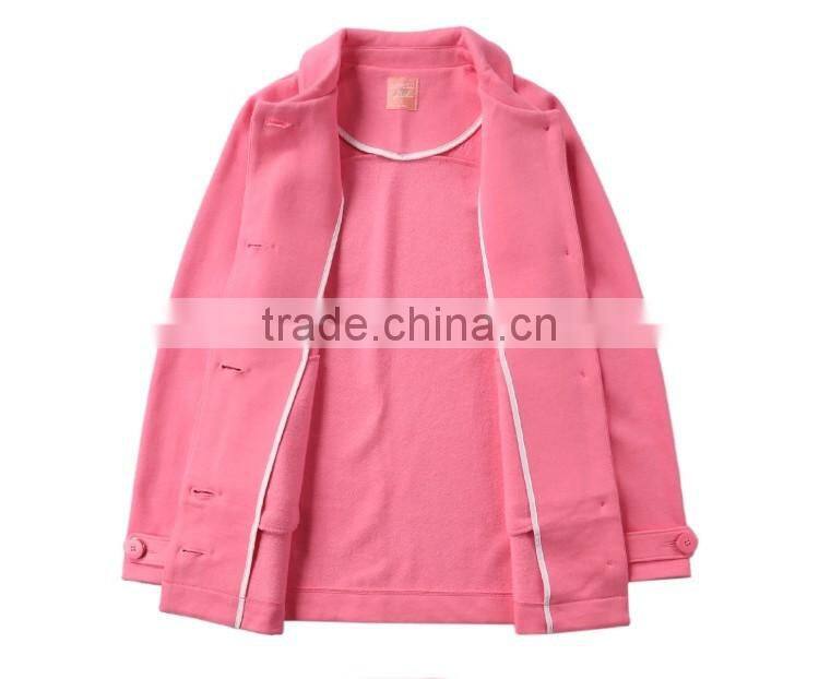 autumn outfit fashionable vigor single-breasted long-sleeved fleece jacket