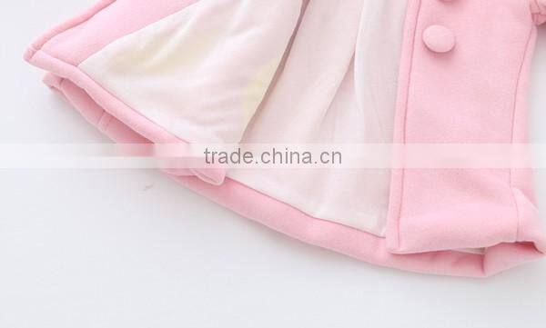 Girls stylish design fleece bowknot coat in spring