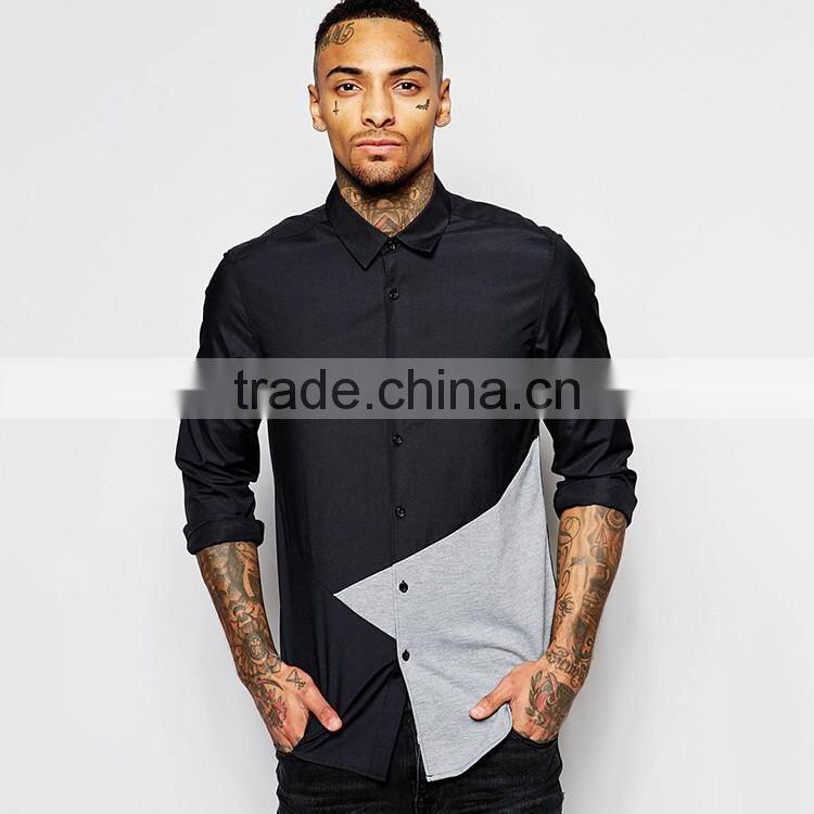 Asymmetric Cut And Sew Shirt Cheap Wholesale Gym Shirt