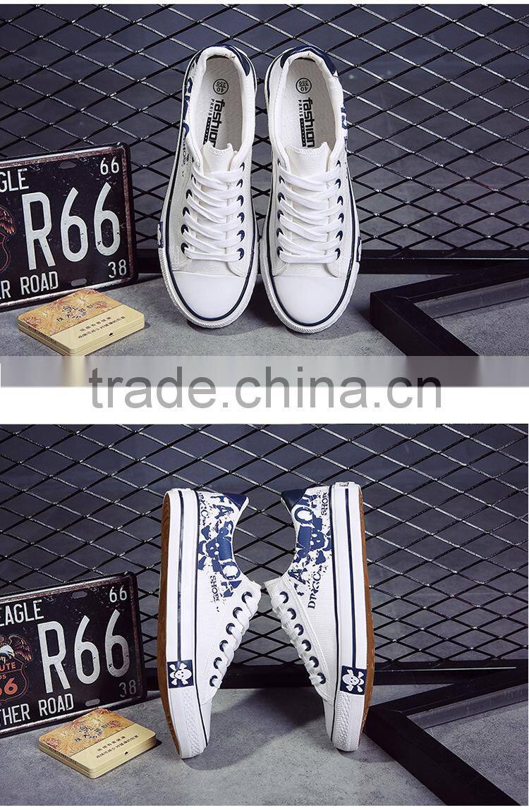 Contracted design man's breathable white black casual stylish sneaker shoes