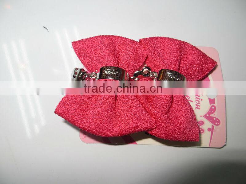 Baby girls dacron and cotton bow strip clip hair accessories multi-colors optional