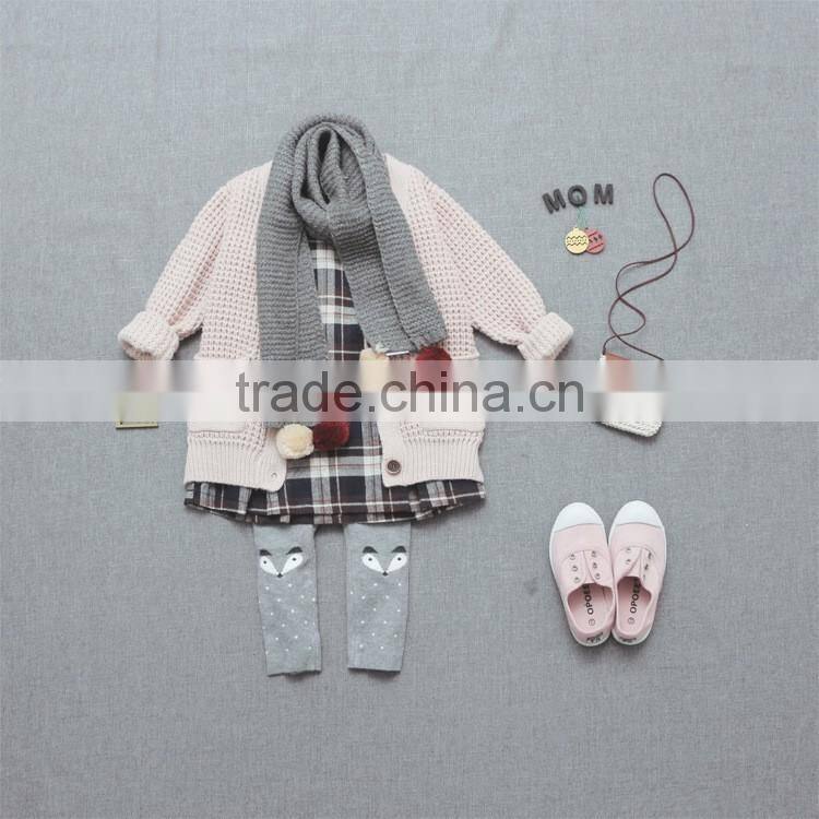 2016 Latest cardigan sweater designs kids wool handmade sweater for girls