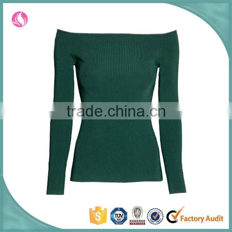 Ladies' Slim Fit Off the Shoulder Long Sleeves Tube Top Lady Blouse & Top