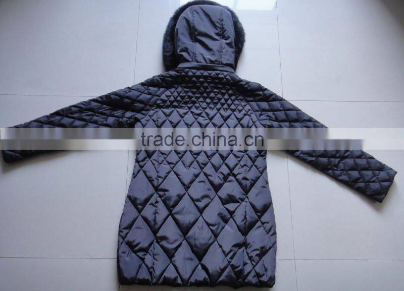 Women Polyester Down-like-fiber Padding Long Winter Jacket