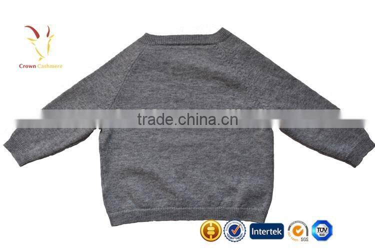 Shoulder Buttons Spring&Autumn Long Sleeve Kids Wool Cashmere Sweater