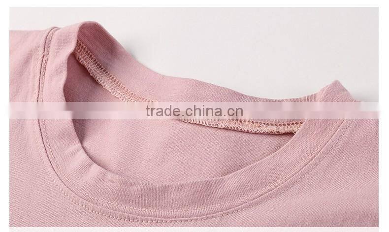 Hip hop clothing women custom longline distressed t shirt with printing design