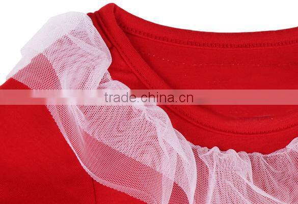 Girls Lovely Short Sleeve Home Frilly Red 2 / 3 year or 1-6 years old baby girl dress